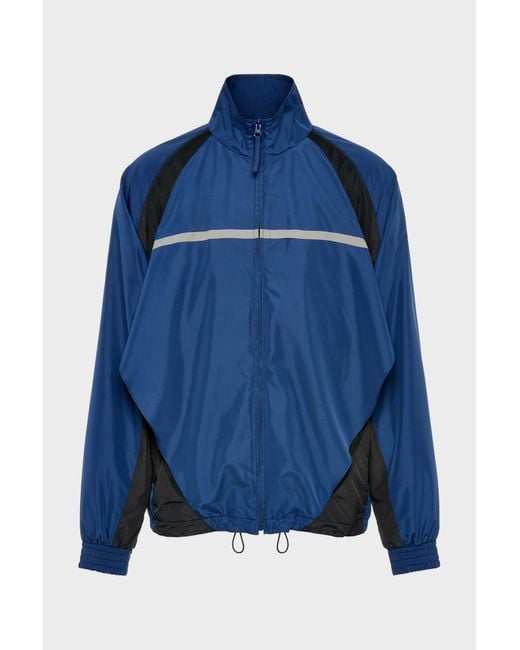 Maison Margiela Blue Contrast Panel Track Jacket for men