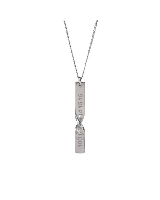 Maison Margiela Metallic Twisted Number Necklace