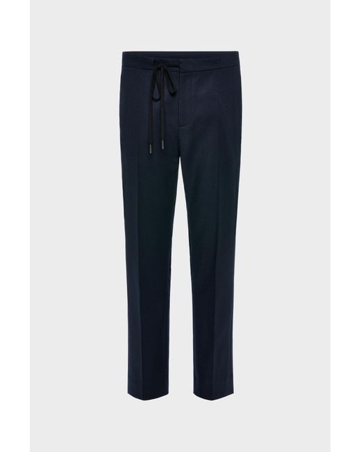 Maison Margiela Blue Tailored Virgin Wool Trousers for men