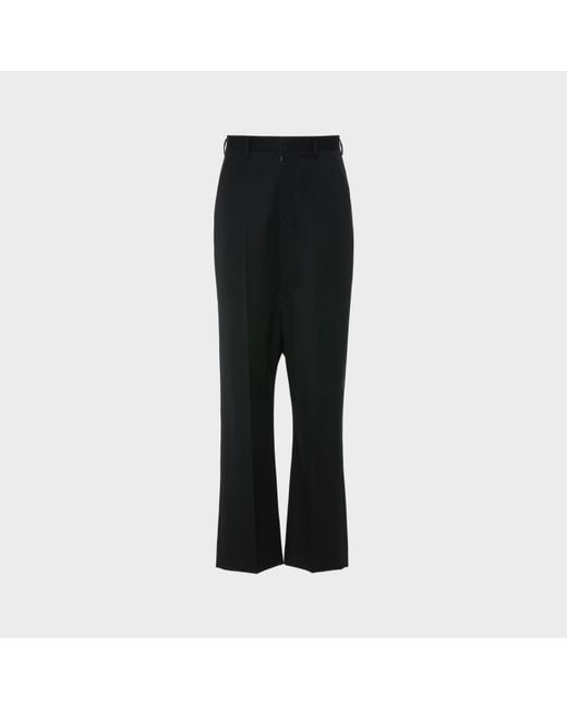 Maison Margiela Black Dropped-Rise Wool Trousers for men