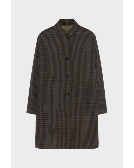 Maison Margiela Black Checked Rain Coat for men