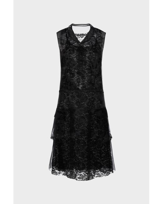 Maison Margiela Black Sheer Tea Dress