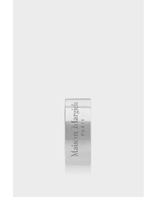 Maison Margiela Gray Anello Con Logo
