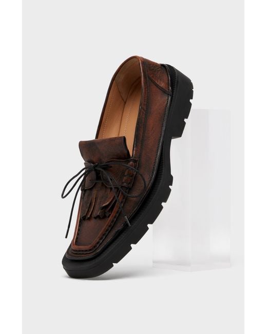 Maison Margiela Black Level Fringed Loafer