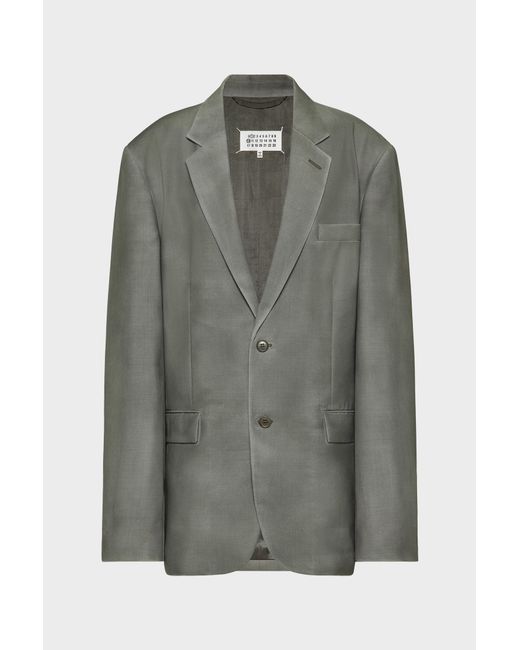 Maison Margiela Gray Mohair Wool Blazer