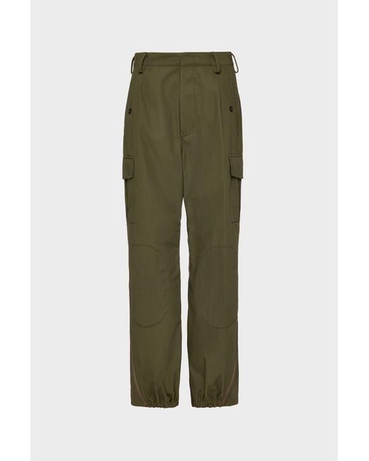 Maison Margiela Green Cotton Cargo Trousers