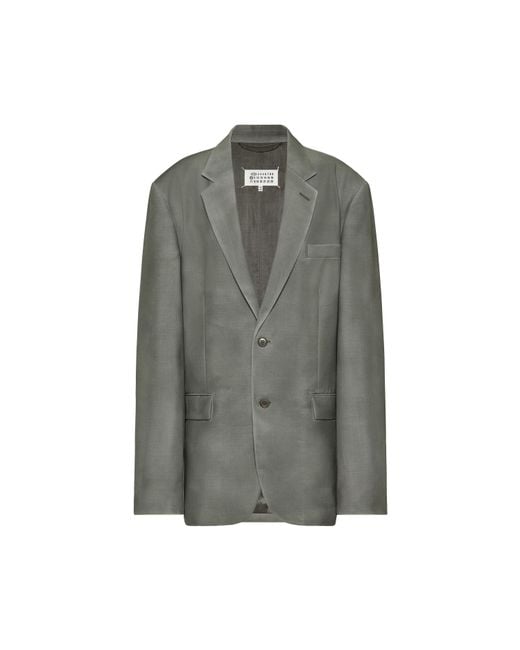 Maison Margiela Gray Mohair Wool Blazer