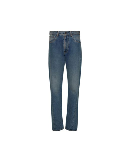 Maison Margiela Blue Turn-Up Jeans for men