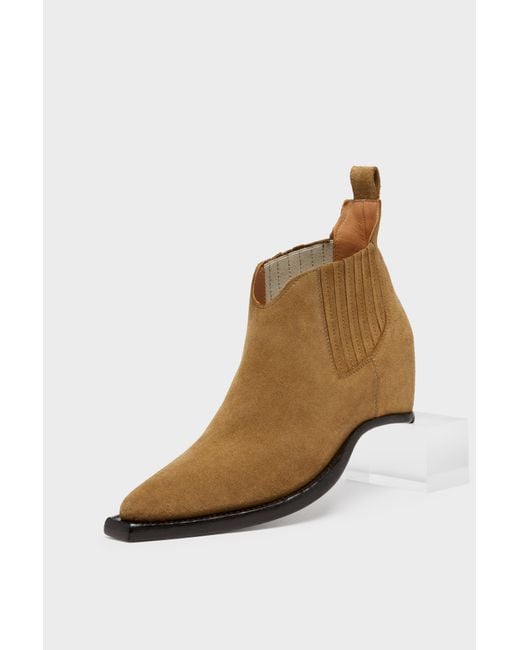 Maison Margiela Brown Heel-Less Western Chelsea Boots