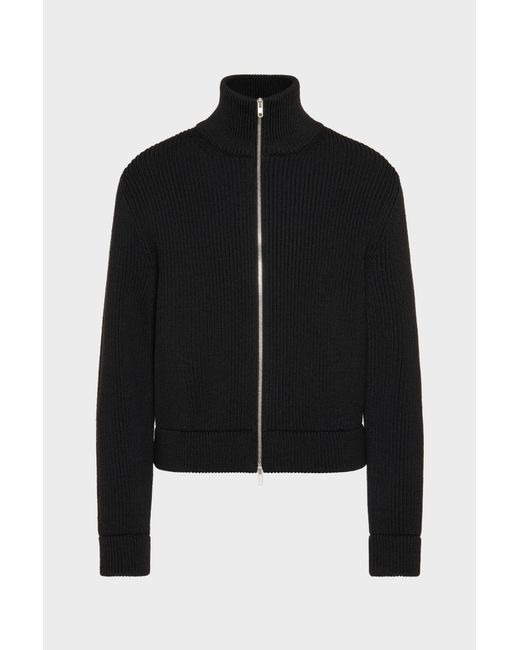 Maison Margiela Black Wool Knit Jacket for men
