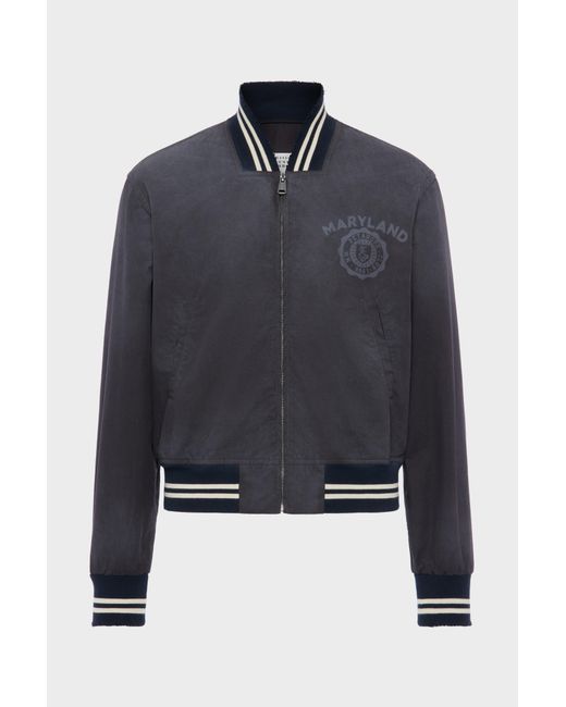 Maison Margiela Blue Denim Varsity Caban Jacket for men
