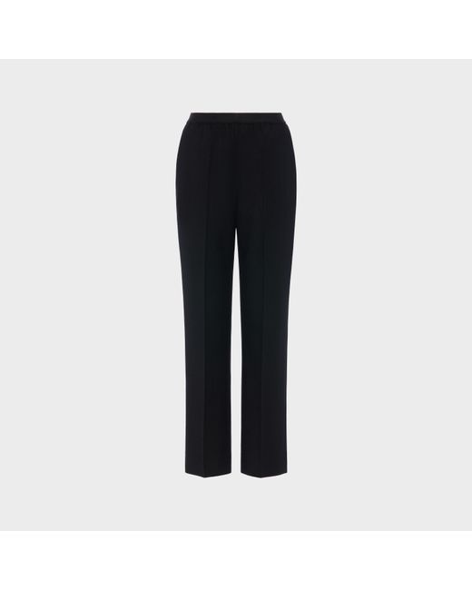 Maison Margiela Black Wool Straight-Leg Trousers