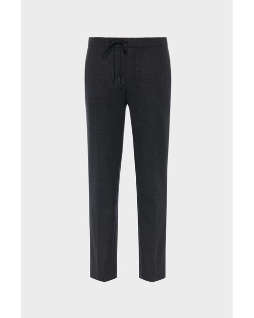 Maison Margiela Black Drawstring Wool Trousers for men