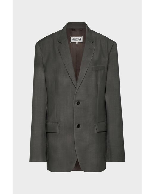 Maison Margiela Gray Mohair Wool Suit Jacket