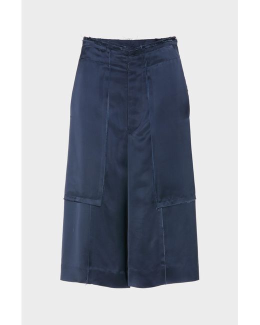 Maison Margiela Blue Patchwork Satin Shorts