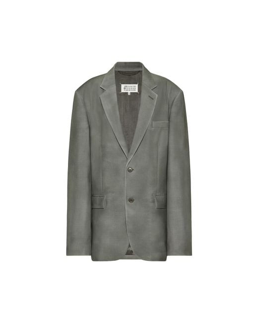 Maison Margiela Gray Mohair Wool Blazer