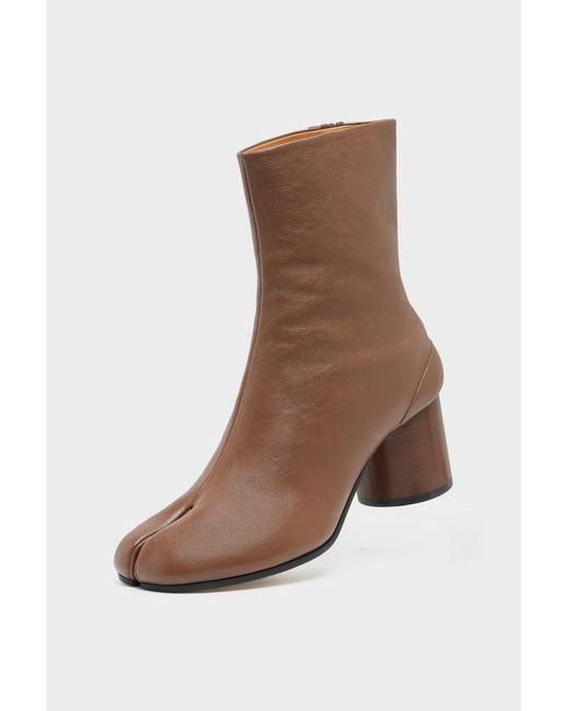Maison Margiela Brown Tabi Ankle Boots