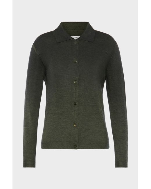 Maison Margiela Green Wool-Blend Cardigan
