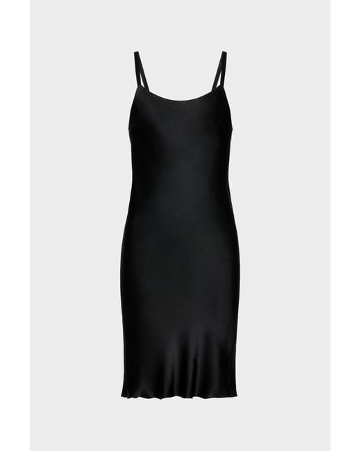 Maison Margiela Black Silk Slip Mini Dress