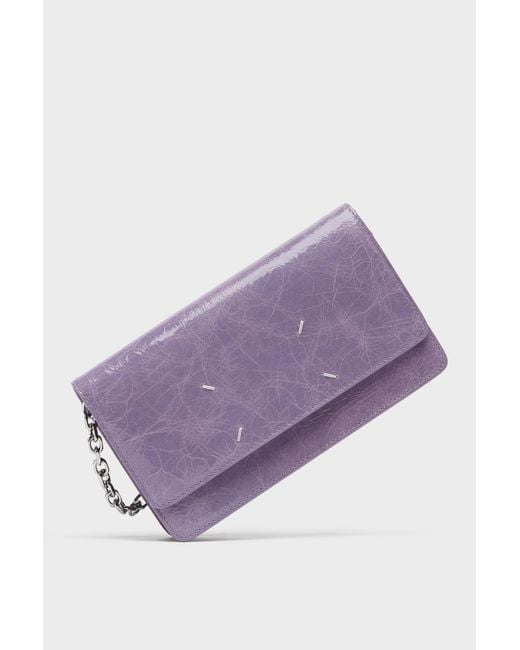 Maison Margiela Purple Wallet On Chain Medium