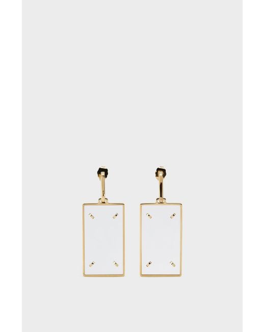 Maison Margiela Natural Four Stitches Drop Earrings