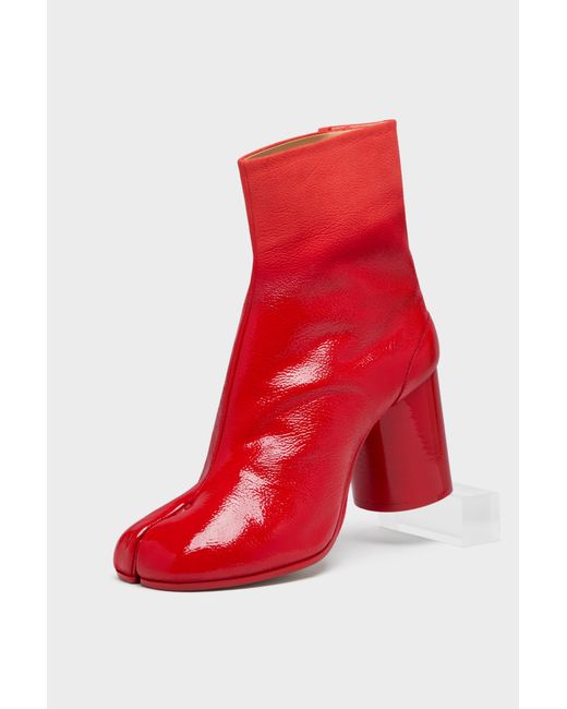 Maison Margiela Red Tabi Ankle Boots
