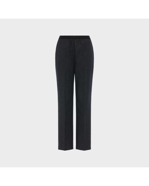 Maison Margiela Black Wool Straight-Leg Trousers