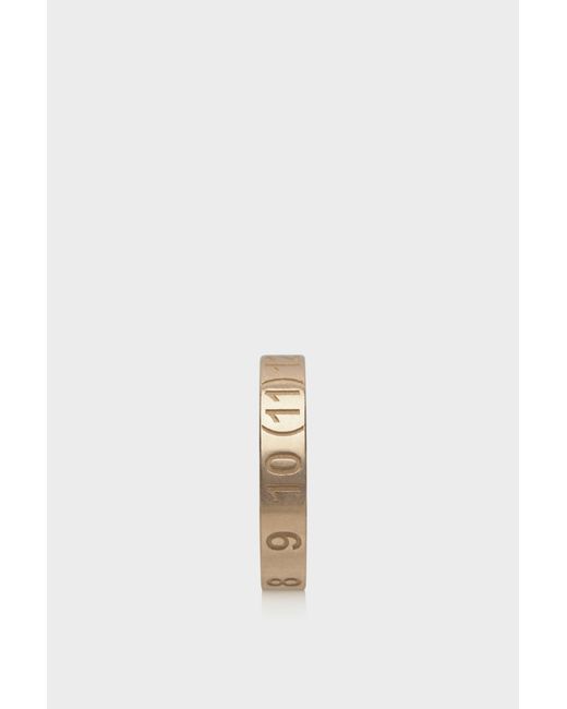 Maison Margiela Metallic Numeric Ring, Größe