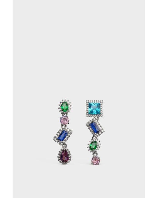 Maison Margiela Blue Cluster Drop Earrings