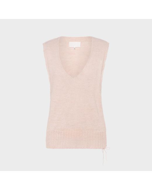 Maison Margiela Pink Gardening Hemp Knit Vest