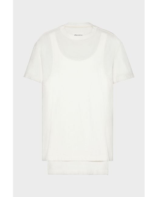 Maison Margiela White Double Layered T-Shirt