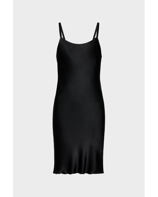 Maison Margiela Black Silk Slip Mini Dress