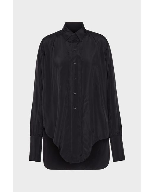 Maison Margiela Blue Dropped Hem Shirt