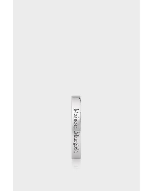 Maison Margiela White Anello Con Logo