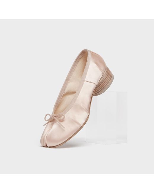 Maison Margiela Natural Tabi Satin Ballerina