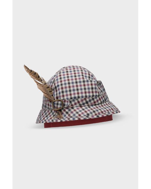 Maison Margiela White Check Trilby for men