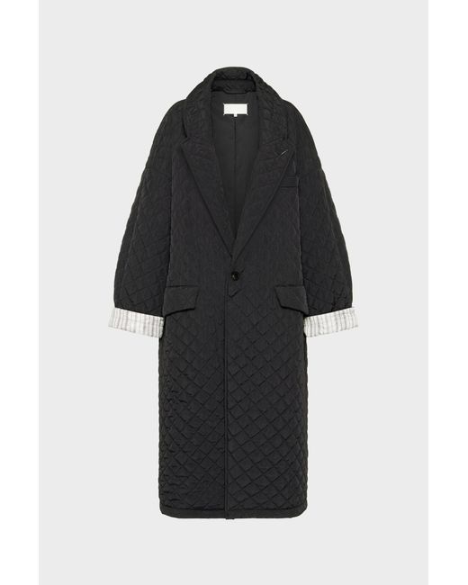 Maison Margiela Black Quilted Coat