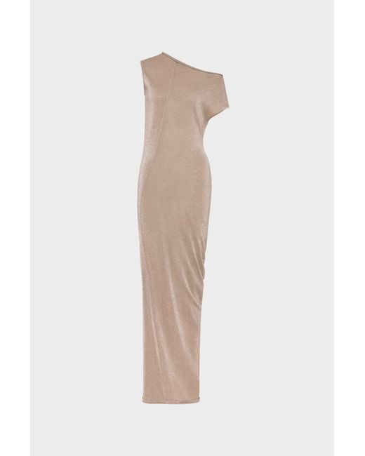Maison Margiela White Metallic Knit Maxi Dress