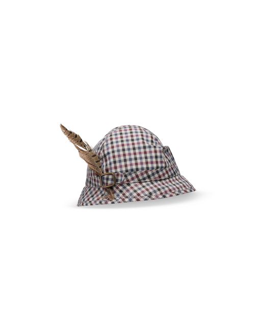 Maison Margiela White Check Trilby for men