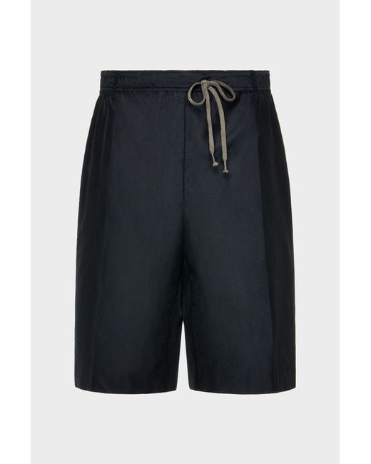 Maison Margiela Black Cotton Drawstring Shorts