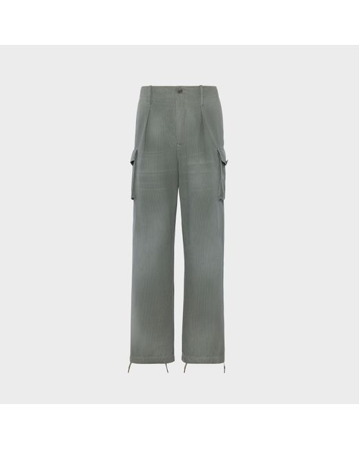 Maison Margiela Gray Cotton-Blend Cargo Trousers for men