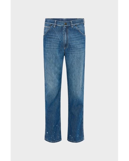 Maison Margiela Blue Straight-Leg Jeans for men