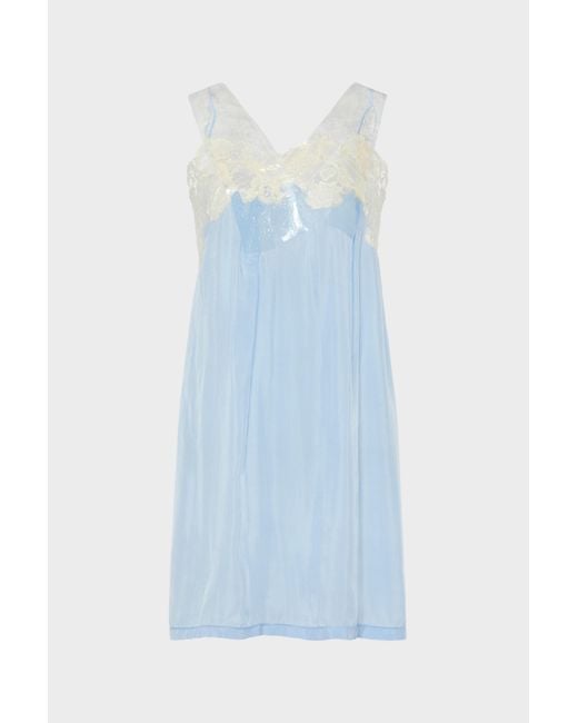Maison Margiela Blue Taped Slip Dress
