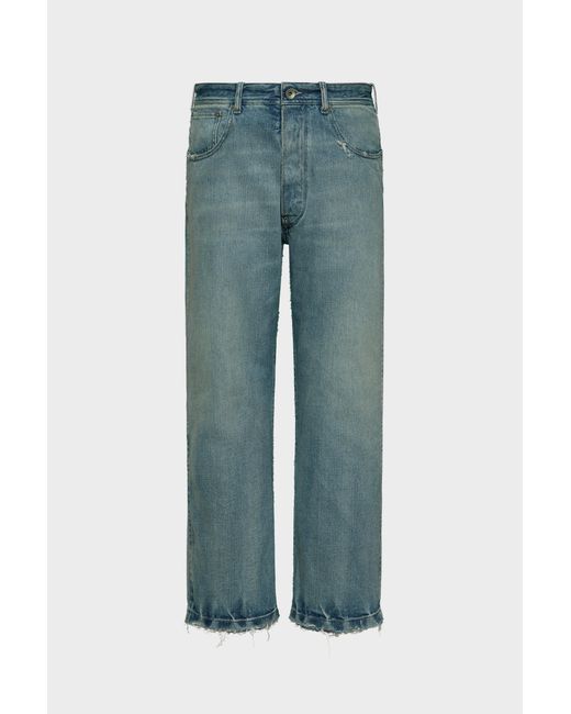 Maison Margiela Blue Distressed Jeans for men