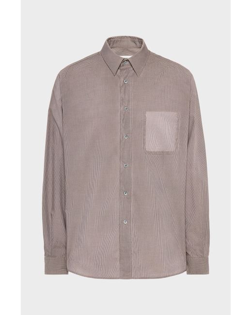 Maison Margiela Brown Long-Sleeve Cotton Shirt for men
