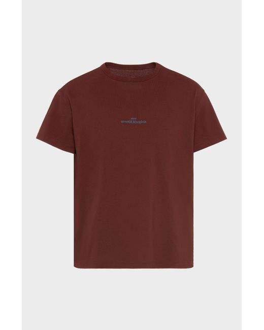 Maison Margiela Red Logo Cotton T-Shirt for men