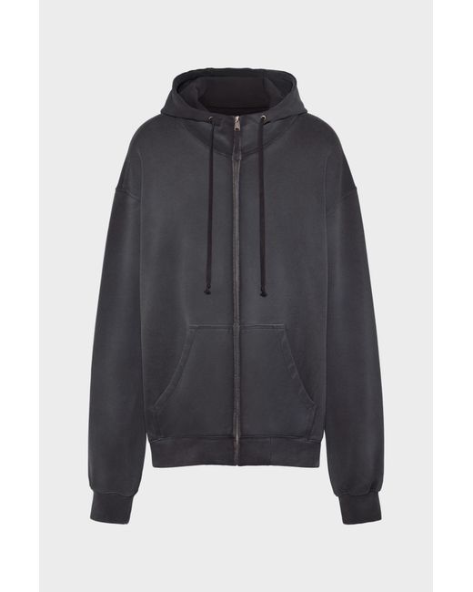 Maison Margiela Blue Numeric Logo Hoodie for men
