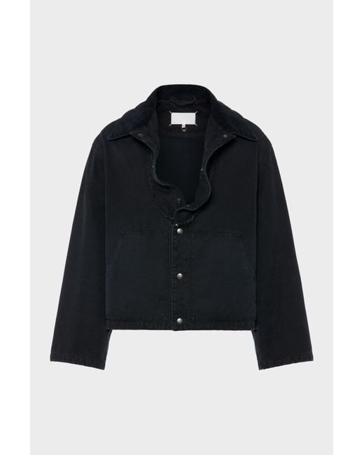 Maison Margiela Black Folded Collar Denim Jacket for men