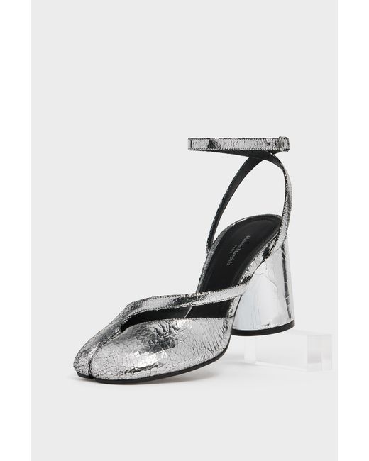 Maison Margiela White Tabi Sandal Pump Broken Mirror