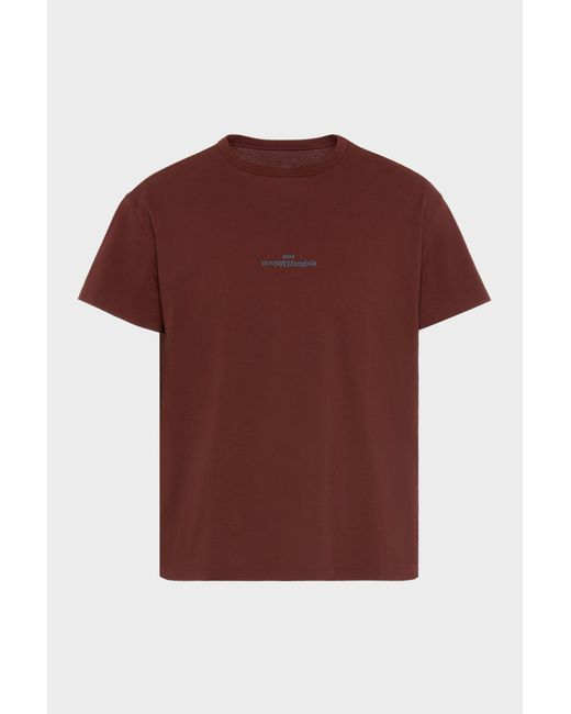 Maison Margiela Red Logo Cotton T-Shirt for men